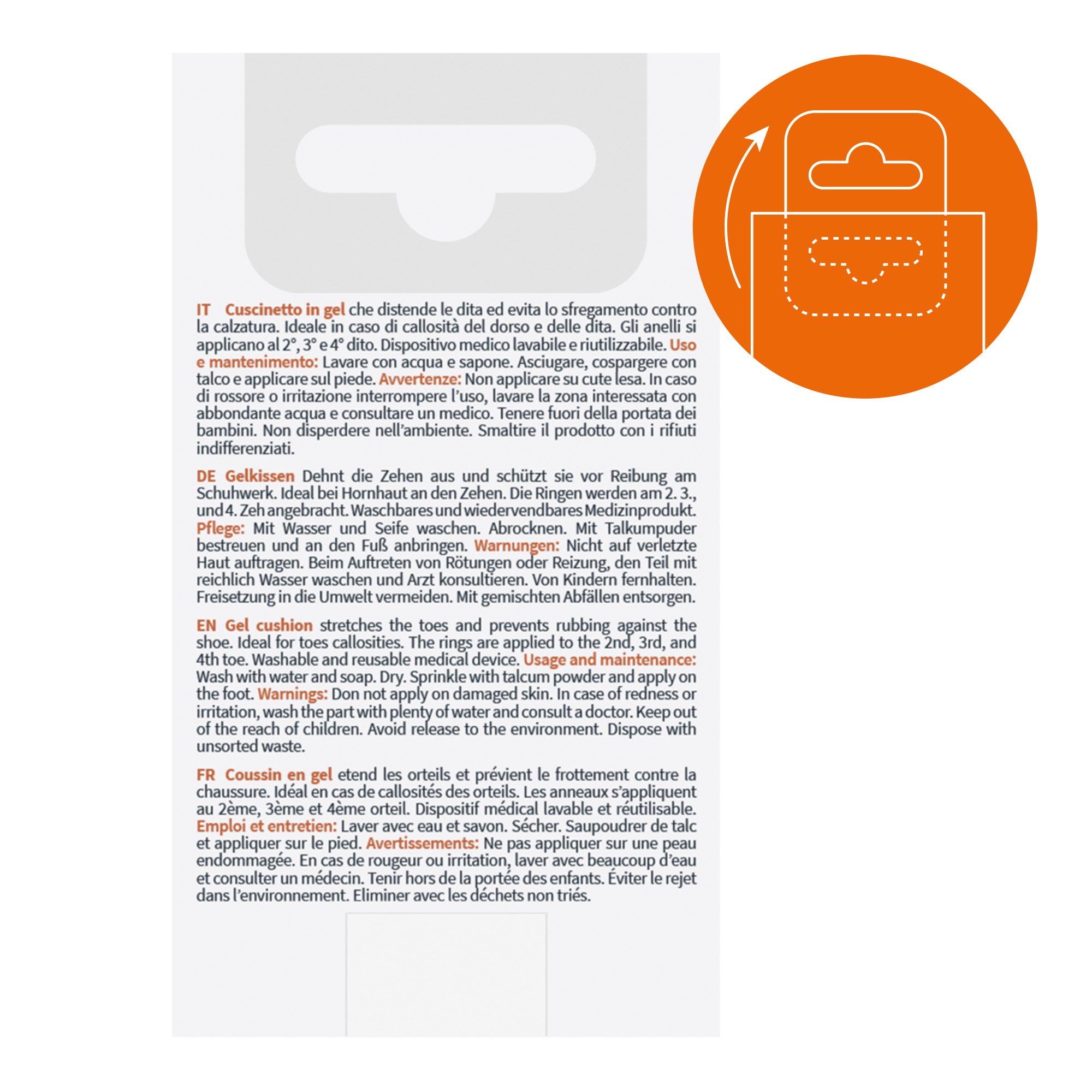 Polymer-Gel Zehenkissen mit Ringe – Bild 4