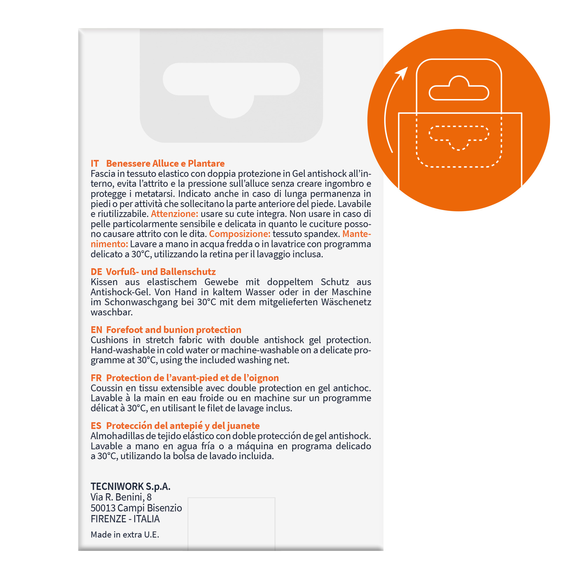 Gel+Gewebe Fußkissen 1 Paar – Bild 4