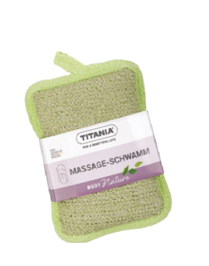Bade-Massageschwamm Hanf/Bambus grün
