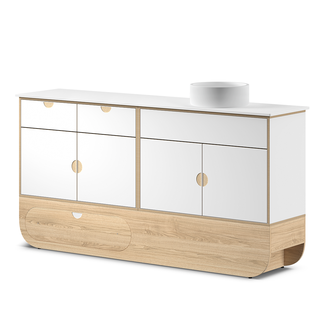 Ikon Hygienemodul L mit Keramikwaschbecken