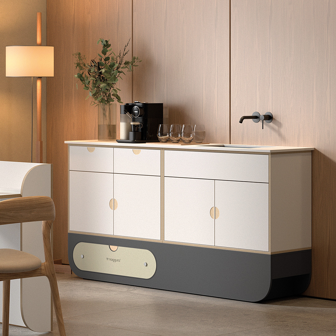 Ikon Hygienemodul L mit Edelstahlwaschbecken – Bild 4